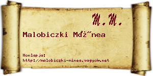Malobiczki Mínea névjegykártya